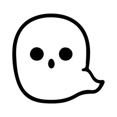 A simple black and white ghost icon 