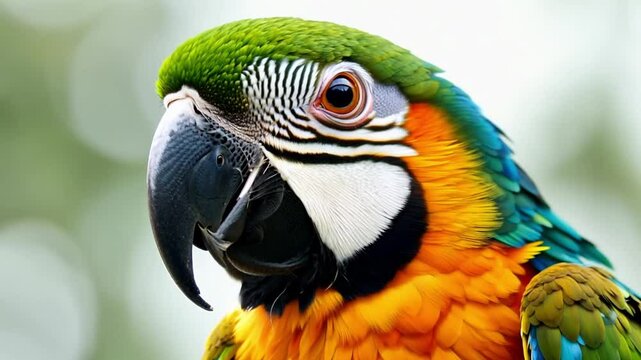 close up of parrot footage