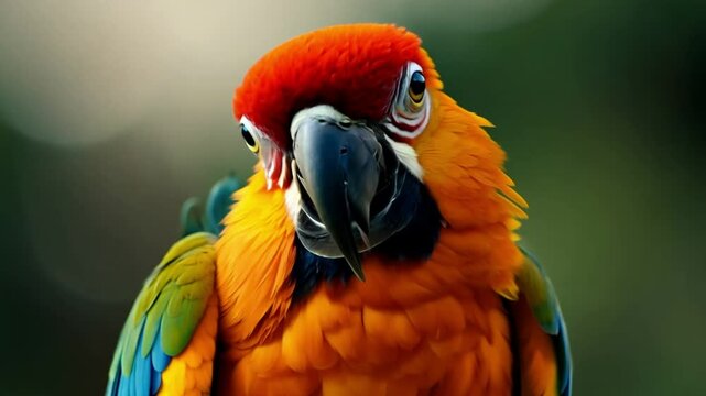 close up of parrot footage