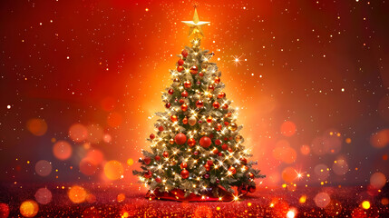 Beautifully Decorated Christmas Tree.