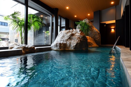 A hot spring with a natural mineral mud bath nearby, offering a rejuvenating experience for the skin