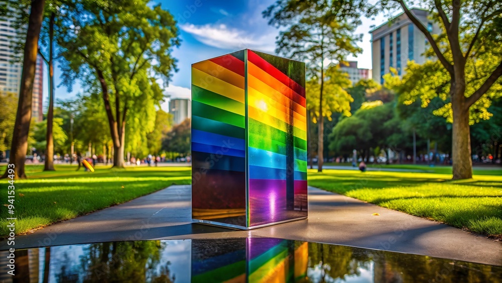 Aufkleber a vibrant spectrum reflecting joy and unity generative ai