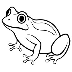 Black and white frog  design generative AI