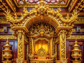 Baroque Yingge Opulence - Ornate, Luxurious, Detailed, Golden, Grand