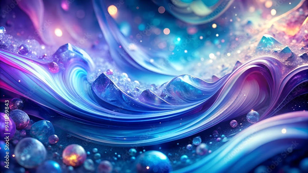 Aufkleber a mesmerizing web design background featuring ethereal quartz formations and a subtle shimmer of cos