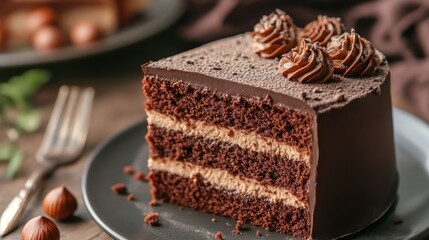Delicious Chocolate Cake with Hazelnut