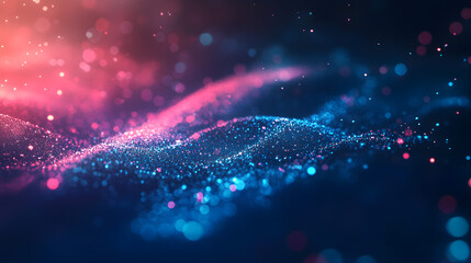 Blurry Circles on a Blue and Pink Gradient Background