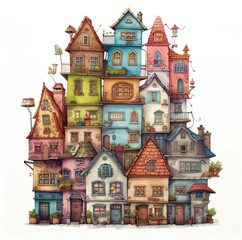 Obraz premium town houses