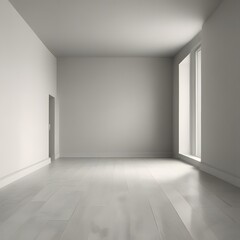 Obraz premium empty room with a window. empty room with walls. empty white room. empty white room with windows. modern living room design. modern office room interior design.