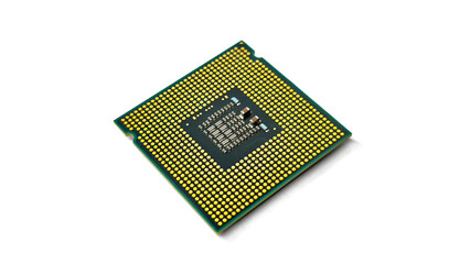 cpu for computer on white background