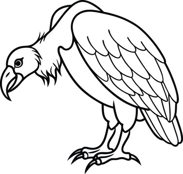 recommend clip art: Fun vulture line art for kids coloring books clear outlines make it easy and enjoyable for children
                    