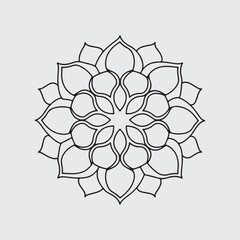 new stylish flower mandala design