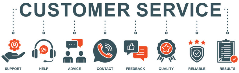 Customer service web icon vector illustration concept with icon