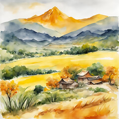 다채로운 단풍과 나무가 어우러진 가을 풍경