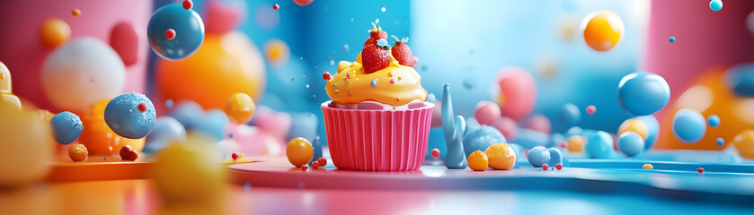 Photo Realistic as Glossy abstract digital art of people sharing a meal for World Food Day concept as Camera movement Slow zoom into the abstract elements depicting people sharing a meal. Scene A colo