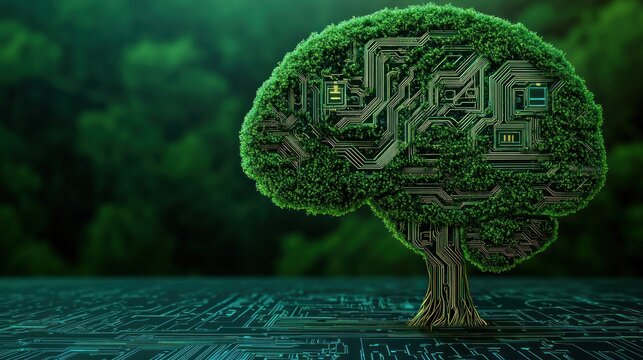 Brain Tree - Nature and Technology Symbiosis