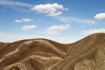 Desertic hills landscape, Mangystau region, Kazakhstan