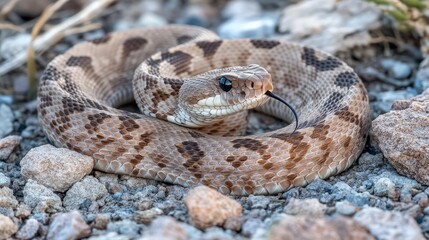 Obraz premium Close Up of a Western Diamondback Rattlesnake