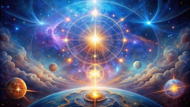 Celestial Guidance: Divine direction, spiritual enlightenment, cosmic wisdom, celestial nebulas