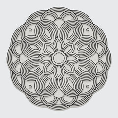 new stylish flower mandala design