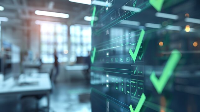 Digital Task Management Tool with Completed Tasks and Green Check Marks