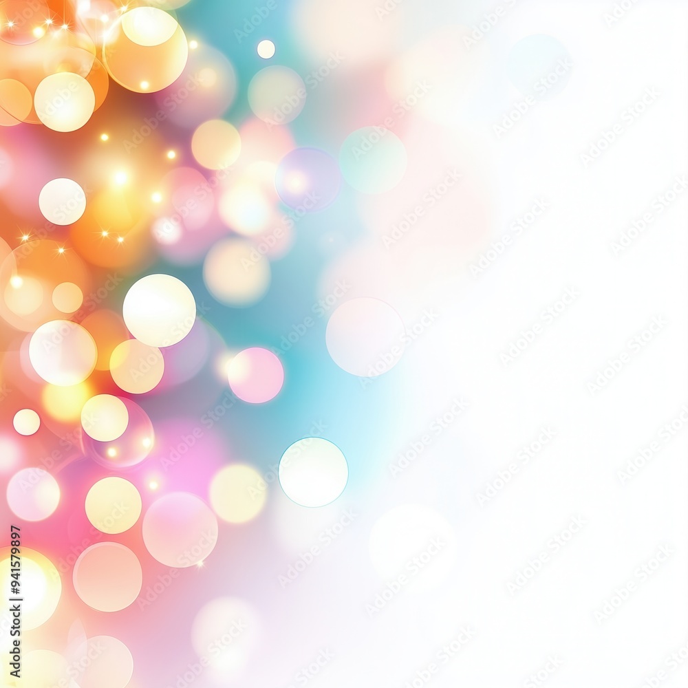 Poster a colorful abstract background featuring vibrant bokeh lights and soft gradients, perfect for festiv