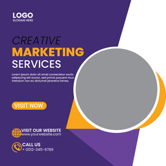 Business solutions Social media post design template 