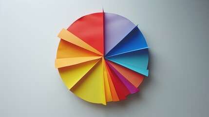 Obraz premium Colorful Paper Art Collage Representing Work-Life Balance Concept with Vibrant Geometric Shapes