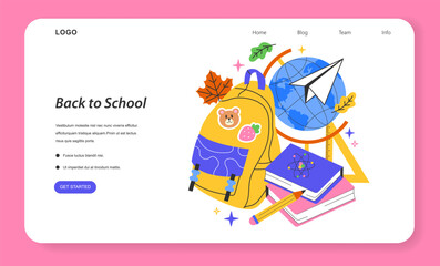 Back To School. Flat Vector Illustration