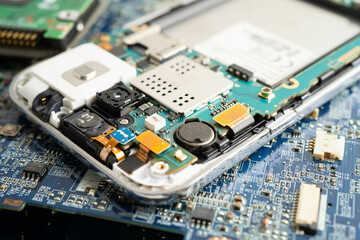 Repairing and upgrade circuit mainboard of notebook, electronic, computer hardware and technology.
