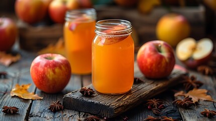 Freshly pressed apple cider in jug, 