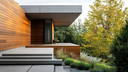 Modern minimalist house exterior