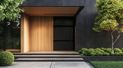 Modern minimalist house exterior