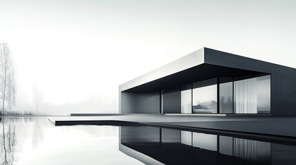 Fototapeta premium Modern minimalist house exterior