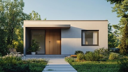 Modern minimalist house exterior