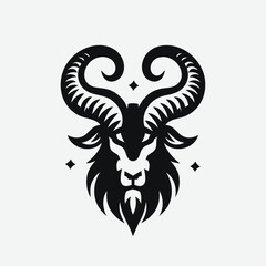 Demon Animal - Icon. T-Shirt Design. Profile. Tattoo - Illustration Art