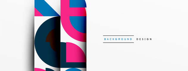 Modern geometrical abstract background - circles. Business or technology presentation design