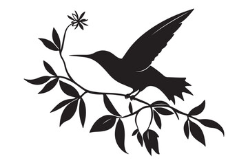 Hummingbird silhouette vector