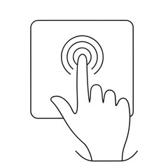 Touchscreen gesture line icons One line continuous line art vector illustration on white background.