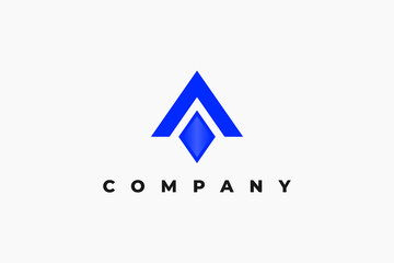 Fototapeta premium letter a and diamond modern logo