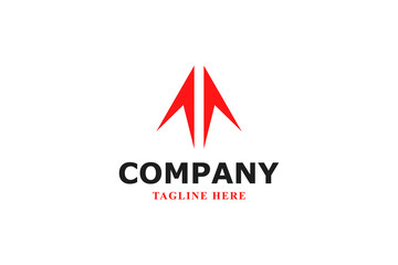 double letter a red arrow logo