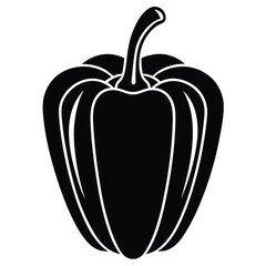 Obraz premium Pepper Cartoon style vector illustration on white background line art png