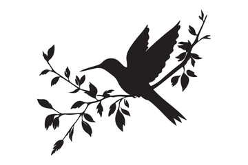 Hummingbird silhouette vector