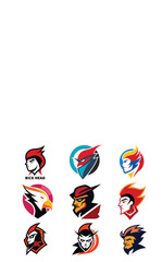 Man vector head people symbols Brain Creative mind, design icon logo colors.