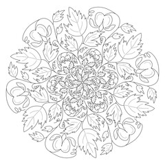 Fototapeta premium Mandala creative art design for children and adult coloring book. 