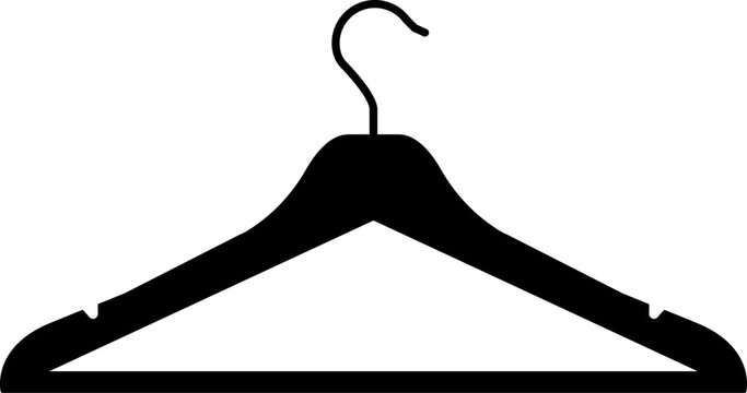 recommend clip art: Hanger icon. Clothes Hangers silhouette collection. Coat rack symbol. Hang for coat, shirt or suit. Vector illustration
