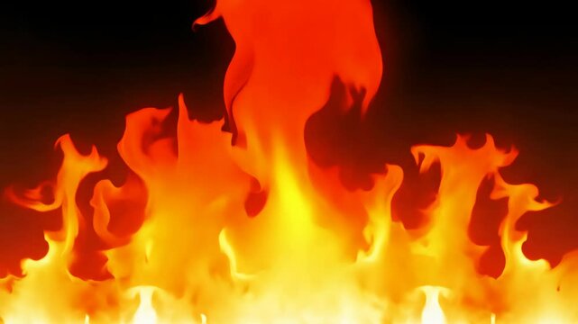 Bright flames dance during a controlled burn in a forest area at dusk, showcasing nature's power