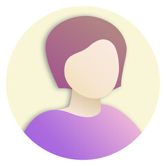 Purple user profile icon