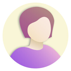 Purple user profile icon