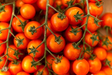 Cherry tomatoes from the farmers market .
